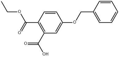 5-(benzyloxy)-2-(ethoxycarbonyl)benzoicacid Structure