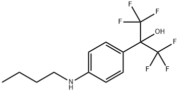 Benzenemethanol, 4-(butylamino)-α,α-bis(trifluoromethyl)- Structure