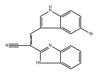 1H-Benzimidazole-2-acetonitrile, α-[(5-bromo-1H-indol-3-yl)methylene]- Structure