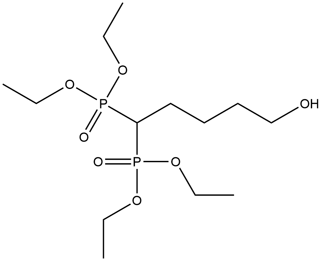 tetraethyl 5-hydroxypentylene-1,1-bisphosphonate Structure