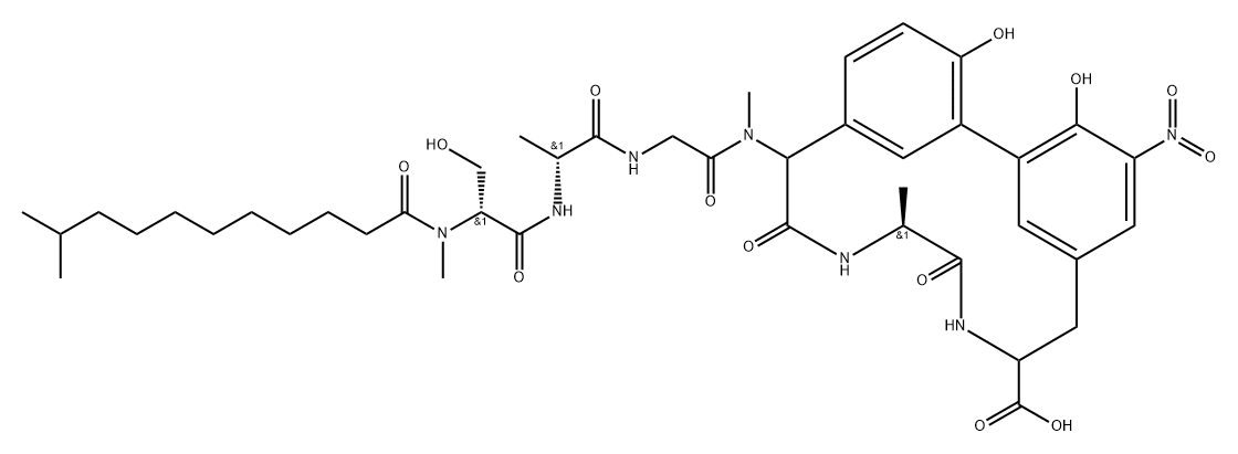 Arylomycin B2 Structure