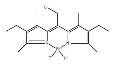 Boron, [2-?[2-?chloro-?1-?(4-?ethyl-?3,?5-?dimethyl-?2H-?pyrrol-?2-?ylidene-?κN)?ethyl]?-?4-?ethyl-?3,?5-?dimethyl-?1H-?pyrrolato-?κN]?difluoro-?, (T-?4)?- Structure