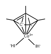 코발트,디요오도[(1,2,3,4,5-에타)-1,2,3,4,5-펜타메틸-2,4-사이클로펜타디엔-1-일]- 구조식 이미지
