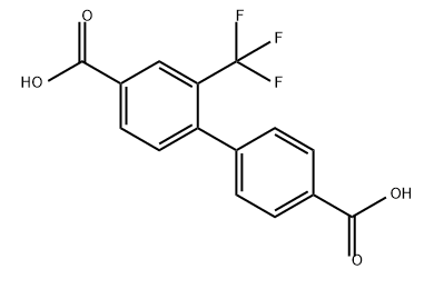 1,1'-BIPHENYL]-4,4'-DICARBOXYLIC ACID, 2-(TRIFLUOROMETHYL)- Structure