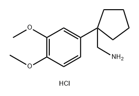 1-[1-(3,4-dimethoxyphenyl)cyclopentyl]methanam
ine hydrochloride Structure