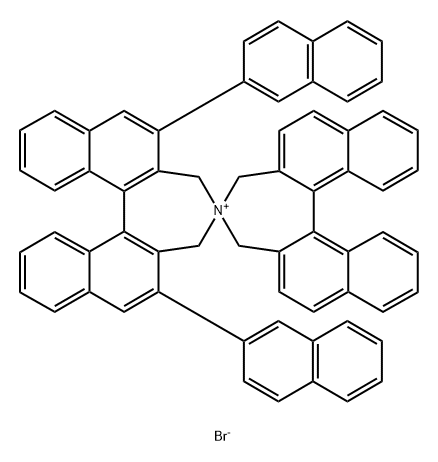 4,4'-Spirobi[4H-dinaphth[2,1-c:1',2'-e]azepinium], 3,3',5,5'-tetrahydro-2,6-di-2-naphthalenyl-, bromide (1:1), (11bR,11'bR)- Structure