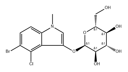 5-Bromo-4-chloro-1-methyl-3-indolyl α-D-glucopyranoside Structure