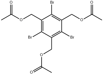 1,3,5-Benzenetrimethanol, 2,4,6-tribromo-, 1,3,5-triacetate Structure