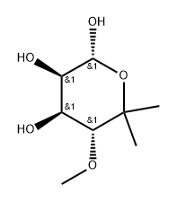 4-O-메틸-5-C-메틸-6-데옥시-α-L-릭소-헥소피라노스 구조식 이미지