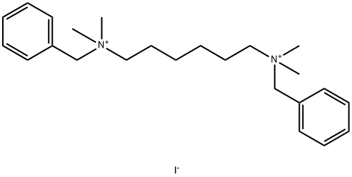 1,6-Hexanediaminium, N1,N1,N6,N6-tetramethyl-N1,N6-bis(phenylmethyl)-, iodide (1:2) Structure