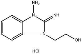 1H-Benzimidazole-1-ethanol, 3-amino-2,3-dihydro-2-imino-, hydrochloride (1:1) Structure