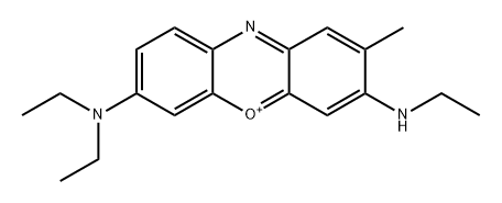 Phenoxazin-5-ium, 7-(diethylamino)-3-(ethylamino)-2-methyl- (9CI, ACI) 구조식 이미지