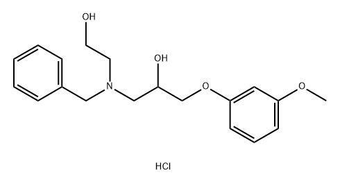 1-(Benzyl(2-hydroxyethyl)amino)-3-(3-methoxyphenoxy)propan-2-ol hydrochloride Structure