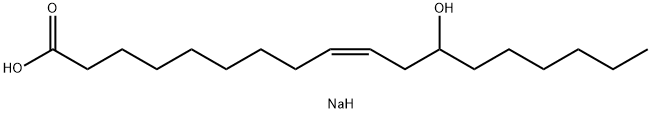 9-Octadecenoic acid, 12-hydroxy-, sodium salt (1:1), (9Z)- Structure