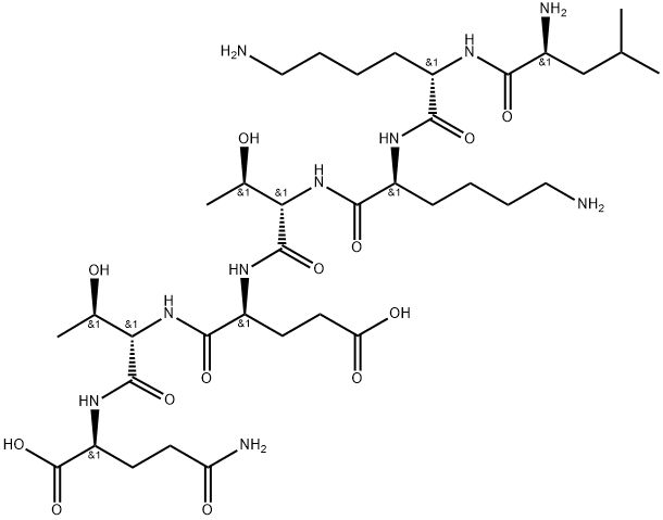 L-Glutamine, L-leucyl-L-lysyl-L-lysyl-L-threonyl-L-α-glutamyl-L-threonyl- 구조식 이미지