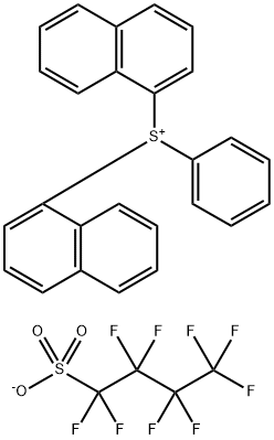 Sulfonium, di-1-naphthalenylphenyl-, 1,1,2,2,3,3,4,4,4-nonafluoro-1-butanesulfonate (1:1) Structure