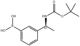 Carbamic acid, [(1S)-1-(3-boronophenyl)ethyl]-, C-(1,1-dimethylethyl) ester (9CI) 구조식 이미지