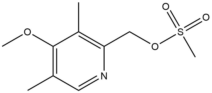 2-Pyridinemethanol, 4-methoxy-3,5-dimethyl-, 2-methanesulfonate 구조식 이미지