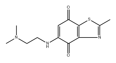4,7-Benzothiazoledione, 5-[[2-(dimethylamino)ethyl]amino]-2-methyl- Structure