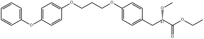 Benzenepropanoic acid, α-methoxy-4-[3-(4-phenoxyphenoxy)propoxy]-, ethyl ester, (αS)- 구조식 이미지
