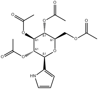 2-(2',3',4',6'-tetra-O-acetyl-β-D-glucopyranosyl)pyrrole Structure