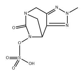 2,4,5,8-Tetrahydro-2-methyl-5-(sulfooxy)-6H-4, 7-methano-1,2,3-triazolo[4,5-e][1,3]diazepin6-one 구조식 이미지