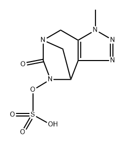 1,4,5,8-Tetrahydro-1-methyl-5-(sulfooxy)-6H-4, 7-methano-1,2,3-triazolo[4,5-e][1,3]diazepin6-one Structure