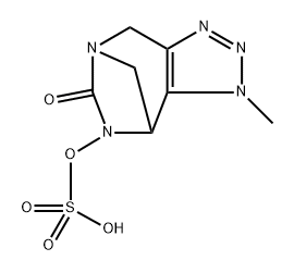 3,4,5,8-Tetrahydro-3-methyl-5-(sulfooxy)-6H-4, 7-methano-1,2,3-triazolo[4,5-e][1,3]diazepin6-one Structure