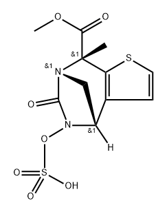 rel-8-Methyl (4R,7R,8S)-4,5,6,8-tetrahydro-8- methyl-6-oxo-5-(sulfooxy)-4,7-methano-7Hthieno[2,3-e][1,3]diazepine-8-carboxyla Structure