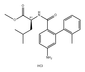 Methyl (5-amino-2'-methyl-[1,1'-biphenyl]-2-carbonyl)-L-leucinate hydrochloride Structure