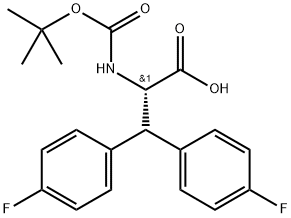 (S)-2-((tert-butoxycarbonyl)amino)-3,3-bis(4-fluorophenyl)propanoicacid Structure