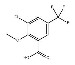 3-Chloro-2-methoxy-5-(trifluoromethyl)benzoic acid Structure