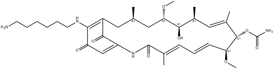 Geldanamycin, 17-[(6-aminohexyl)amino]-17-demethoxy- Structure