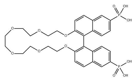 2,2-pentaethylene glycol-1,1'-binaphthyl-6,6'-bis(phosphonic acid) Structure