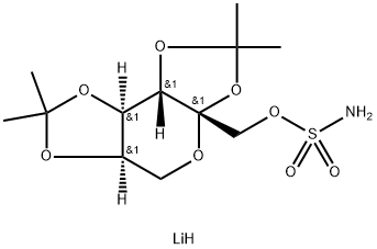 β-D-Fructopyranose, 2,3:4,5-bis-O-(1-methylethylidene)-, sulfamate, monolithium salt (9CI) Structure