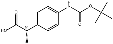 Benzeneacetic acid, 4-[[(1,1-dimethylethoxy)carbonyl]amino]-α-methyl-, (αS)- 구조식 이미지