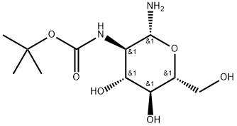 2N-Boc-amino-2-deoxy-b-D-glucopyranosylamine Structure