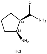 rel-(1R,2S)-2-Aminocyclopentanecarboxamide hydrochloride 구조식 이미지