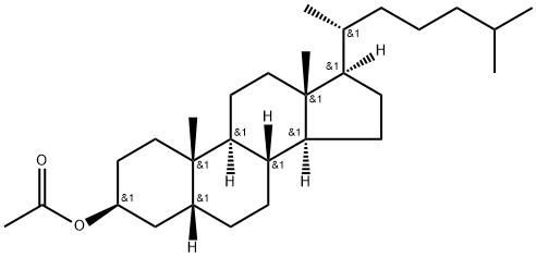 Cholestan-3-ol, 3-acetate, (3β,5β)- Structure