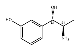 Benzenemethanol, α-[(1R)-1-aminoethyl]-3-hydroxy-, (αS)-rel- 구조식 이미지