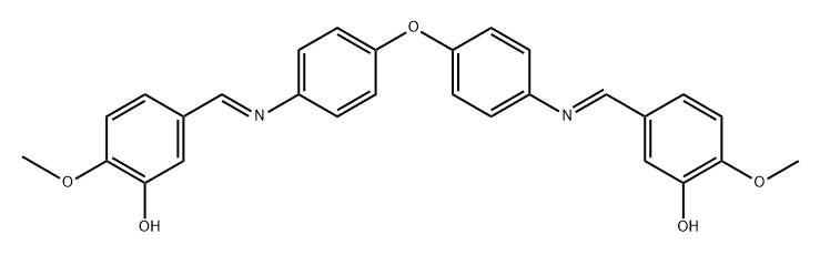 3,3'-[oxybis(4,1-phenylenenitrilomethylylidene)]bis(6-methoxyphenol) 구조식 이미지