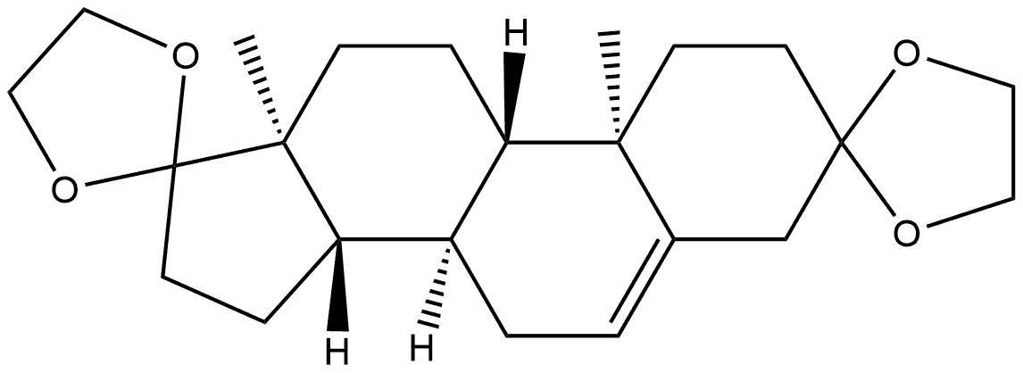 Androst-5-ene-3,17-dione, cyclic bis(1,2-ethanediyl acetal) Structure