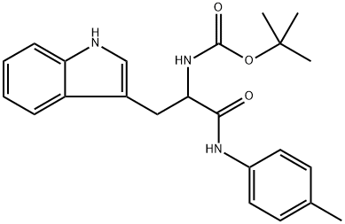 Carbamic acid, [1-(1H-indol-3-ylmethyl)-2-[(4-methylphenyl)amino]-2-oxoethyl]-, 1,1-dimethylethyl ester (9CI) Structure