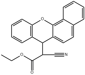 7H-Benzocxanthene-7-acetic acid, .alpha.-cyano-, ethyl ester Structure