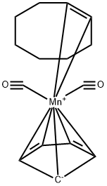 Manganese, dicarbonyl[(1,2-η)-cyclooctene](η5-2,4-cyclopentadien-1-yl)-, stereoisomer (9CI) Structure