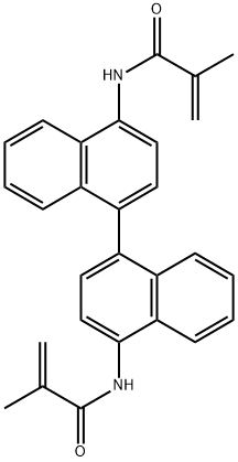 2-Propenamide, N,N'-[1,1'-binaphthalene]-4,4'-diylbis[2-methyl- (9CI) Structure