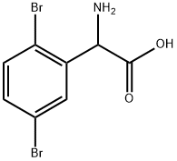 Benzeneacetic acid, α-amino-2,5-dibromo- Structure