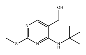 (4-(tert-butylamino)-2-(methylthio)pyrimidin-5-yl)methanol Structure