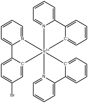 Iridium, [5-bromo-2-(2-pyridinyl-κN)phenyl-κC]bis[2-(2-pyridinyl-κN)phenyl-κC]- Structure