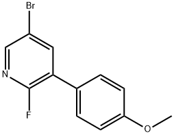 5-Bromo-2-fluoro-3-(4-methoxyphenyl)pyridine Structure